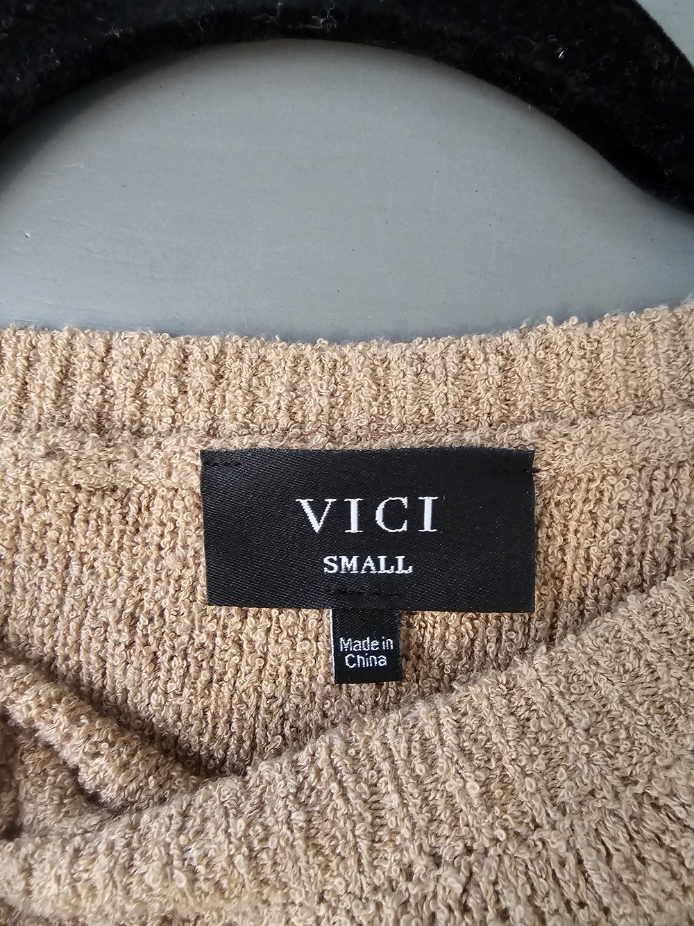 VICI Coffee Chat Fringe Pullover Sweater | Tan Beige Fringe Knit Top - Picture 2 of 3